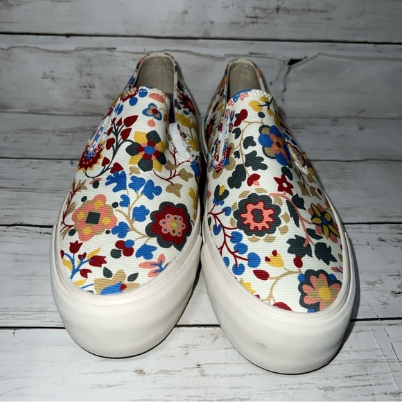 SeaVees Floral Baja Platform Lucy Rose Liberty slip-on Sneakers 6.5 NWOT RARE - Picture 3 of 7